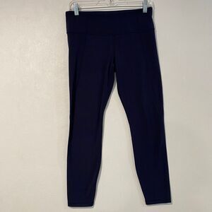 Athleta High Rise Navy Leggings Women’s Medium | Yoga Training Thick Fabric